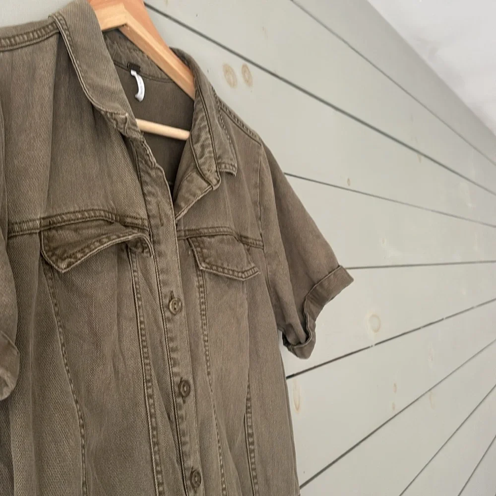 Young, Fabulous & Broke (YFB) Olive Utility Jumpsuit – Size Small - Picture 4 of 7